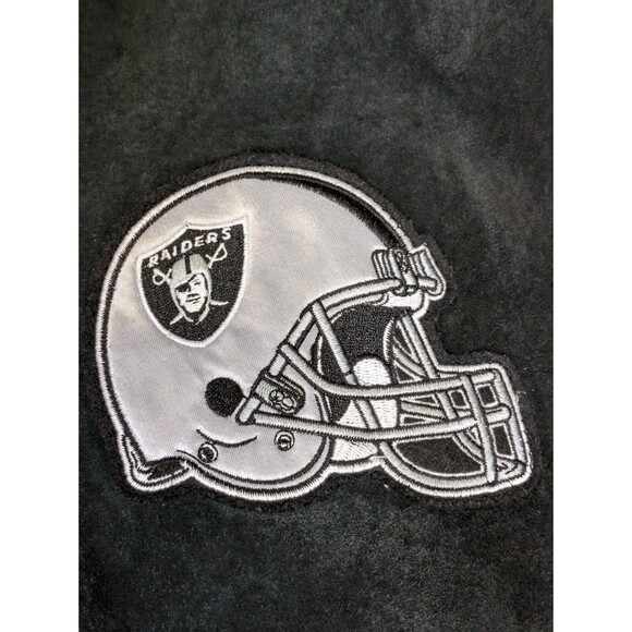 Vintage Oakland LA Raiders Mens 2XL Suede Leather Varsity Jacket Black Insulated - Picture 7 of 14